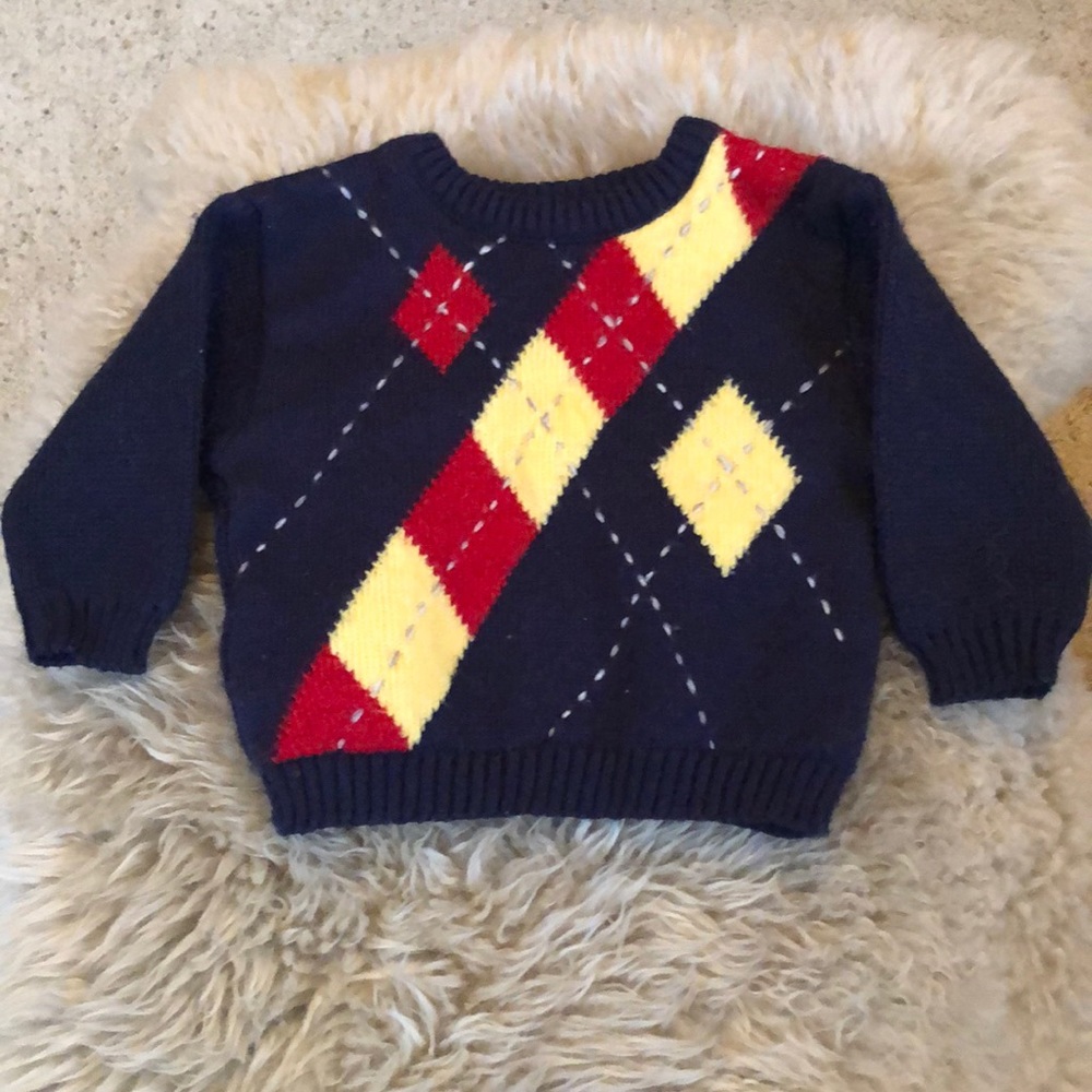 B.T kids red, yellow, blue sweater